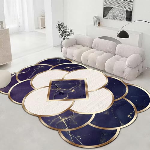 DJHWWD Weich Teppich Kinder Violett 160x230CM,Moderne Geometrie für Matt Floor,Vorzimmer,Wohnzimmer von DJHWWD