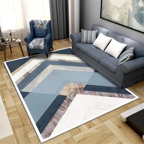 DJHWWD Wohnzimmer Dekoration Teppich 200x290CM Kleiner blau Moderner geometrischer small Rugs for Living Room Sale läufer Flur waschbar von DJHWWD