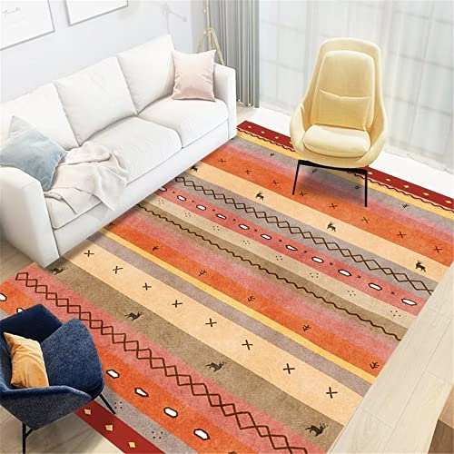 DJHWWD Wohnzimmer Teppich Orange Einfaches Streifen Muster Schlafzimmer Teppich Langlebig DJHWWD Wohnzimmer Teppich Orange Einfaches Streifen Muster Schlafzimmer Teppich Langlebig von DJHWWD