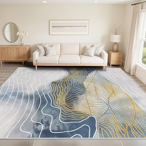 DJHWWD Wohnzimmerteppich 130X170cm,Graue Abstrakte Kunst Waschbar,Kuschelig Weich,Pflegeleicht für Vorzimmer,Esszimmer,Wohnungs DJHWWD Wohnzimmerteppich 130X170cm,Graue Abstrakte Kunst Waschbar,Kuschelig Weich,Pflegeleicht für Vorzimmer,Esszimmer,Wohnungs von DJHWWD