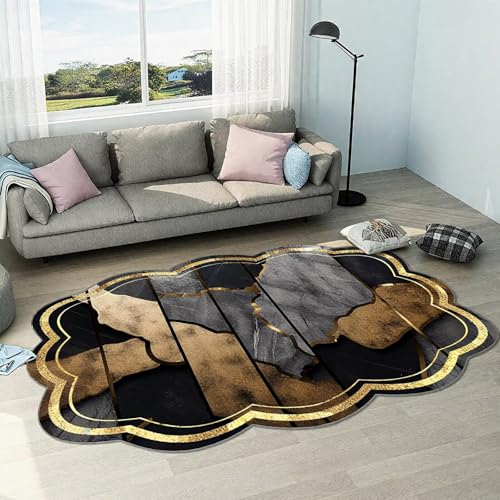 DJHWWD rutschfest Esszimmer Teppich Groß Schwarz 180x250CM,Abstrakte Kunst für Kinderzimmer Mädchen,Neben Bett,Unter Schreibtisch DJHWWD rutschfest Esszimmer Teppich Groß Schwarz 180x250CM,Abstrakte Kunst für Kinderzimmer Mädchen,Neben Bett,Unter Schreibtisch von DJHWWD