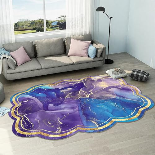 DJHWWD rutschfest Teppich Kinderzimmer Groß Violett 200x300CM,Abstrakte Kunst für Mädchen Kinderzimmer,Neben Couch,Bettumrandung DJHWWD rutschfest Teppich Kinderzimmer Groß Violett 200x300CM,Abstrakte Kunst für Mädchen Kinderzimmer,Neben Couch,Bettumrandung von DJHWWD