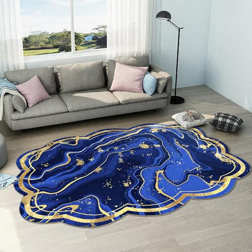 DJHWWD rutschfest Und Outdoor Teppich Groß Dunkelblau 200x300CM,Abstrakte Kunst für Büro,Esstisch,Matt Floor DJHWWD rutschfest Und Outdoor Teppich Groß Dunkelblau 200x300CM,Abstrakte Kunst für Büro,Esstisch,Matt Floor von DJHWWD