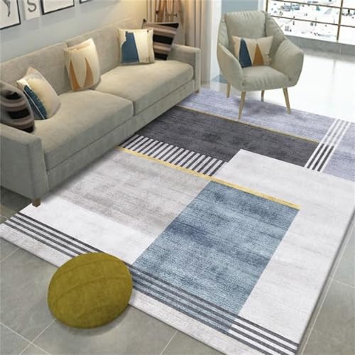 DJHWWD spielteppich Kinder antirutschmatte Topper Rechteckiger Esszimmerteppich, Schlafzimmer-Kurzflorteppich, Wohnzimmerteppich, rutschfest Teppich modern 120X180CM von DJHWWD