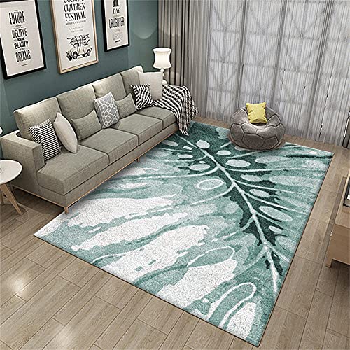 Esszimmer Vorleger Balkon Teppich Wasserfest Blauer Blattdruck Design Teppich Wohnzimmer rechteckiger Kinderteppich Outdoor Teppich Balkon 120X200CM Esszimmer Vorleger Balkon Teppich Wasserfest Blauer Blattdruck Design Teppich Wohnzimmer rechteckiger Kinderteppich Outdoor Teppich Balkon 120X200CM von DJHWWD
