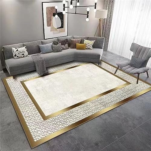 Teppich Jugendzimmer Wc Teppich Goldene Decke Für Wohnzimmer, Sofa, Couchtisch, B&B Hotel, Sicher, rutschfest, Langlebig Waschbare Teppiche 60X90cm von DJHWWD