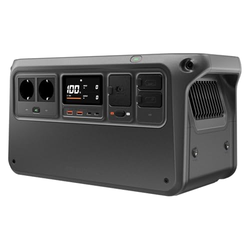 DJI Power 1000 V2 Tragbare Powerstation 1024Wh, 2600W Power Station Solar, LiFePO4 Akku, Kompakte Größe, Schnellladung in 37 Min. von 0% auf 80%, Generator (power 1000 v2) von DJI