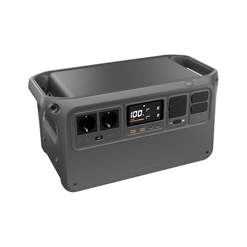 DJI Power 1000 V2 Tragbare Powerstation 1024Wh, Schnellladung in 37 Min. von 0% auf 80%, Kompakte Größe，LiFePO4 Akku, 2600W Power Station Solar, Elektrischer Generator für Camping/Zuhause/Wohnmobile von DJI