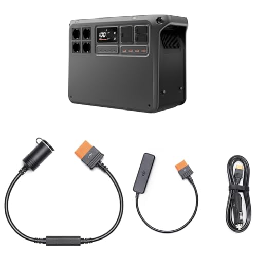 DJI Power 2000 tragbare Powerstation, 2048 Wh LFP-Akku, kompakte Größe, 3000 W stabile Ausgangsleistung, in 45 Min. von 0% auf 80% geladen, Autoladung, Camping & Wohnmobile, Roadtrip, Off-Grid von DJI