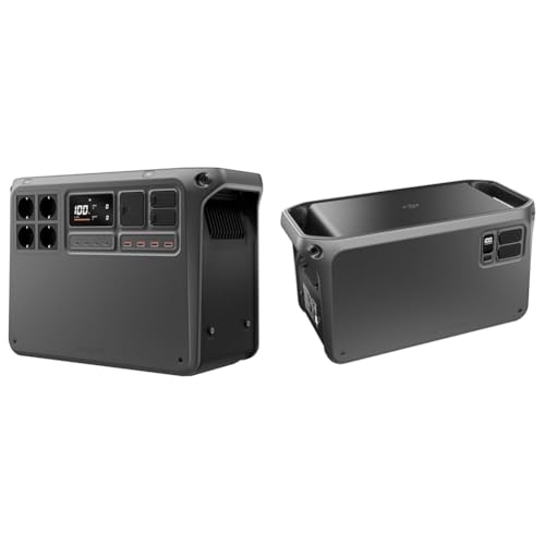 DJI Power 2000 tragbare Powerstation, Erweiterungsakku, 2048 Wh LFP-Akku, 3000 W stabile Ausgangsleistung, erweiterbar auf 22.528 Wh, Heim-Backup, Wohnmobil, Off-Grid, Outdoor von DJI