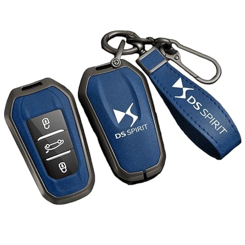 Schlüsselschutzhülle für Auto für DS DS3 DS4 DS5 DS6 DS7 DS9, Stoßfestigkeit und Staubdichtigkeit für Autobesitzer im Alltag und Auf Reisen,Blue-Bla-ck Keychain Schlüsselschutzhülle für Auto für DS DS3 DS4 DS5 DS6 DS7 DS9, Stoßfestigkeit und Staubdichtigkeit für Autobesitzer im Alltag und Auf Reisen,Blue-Bla-ck Keychain von DJJNHF