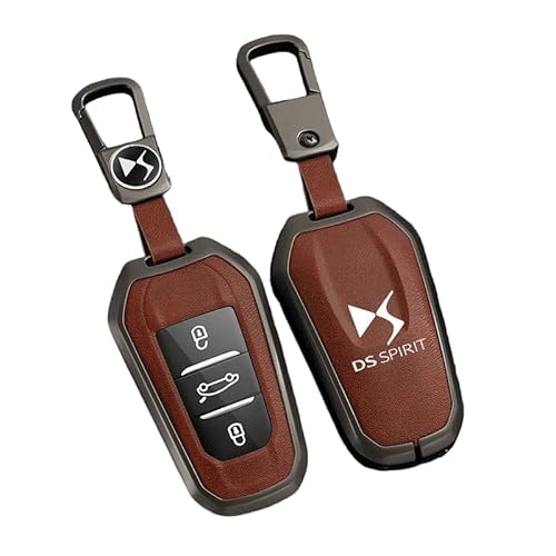 Schlüsselschutzhülle für Auto für DS DS3 DS4 DS5 DS6 DS7 DS9, Stoßfestigkeit und Staubdichtigkeit für Autobesitzer im Alltag und Auf Reisen,Brown- bla-ck Square Ring Schlüsselschutzhülle für Auto für DS DS3 DS4 DS5 DS6 DS7 DS9, Stoßfestigkeit und Staubdichtigkeit für Autobesitzer im Alltag und Auf Reisen,Brown- bla-ck Square Ring von DJJNHF