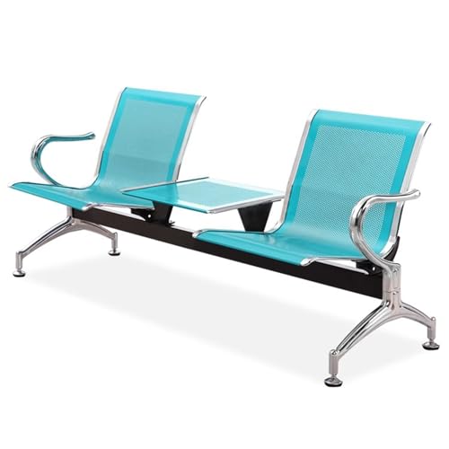 DJJYCTNM 2-Sitzer-sitzbank für Wartezimmer, Wartebank Airport mit Armlehnen und Couchtisch, Besucherstuhl für Geschäftsbüros, Krankenhäuser, Banken, Flughäfen und Märkte(Green) von DJJYCTNM