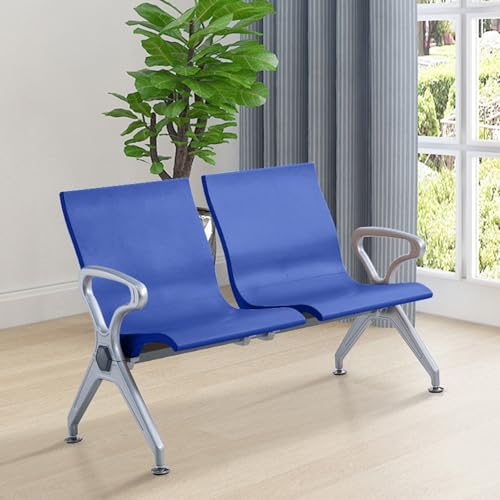 DJJYCTNM Wartebank Airport - 2-Sitzer-besucherstuhl, Sitzbank für Wartezimmer mit Armlehne für Klinik, Bank, Flughafen(Blue) von DJJYCTNM