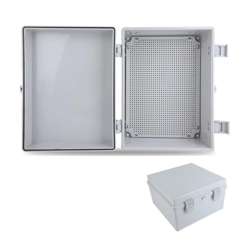 IP67 Wasserdichtes Stromkasten, Wandmontierter Klemmkasten für Elektroprojekte, Inklusive Gittermontageplatte(60x50x22cm/24x20x8.7in) von DJJYCTNM