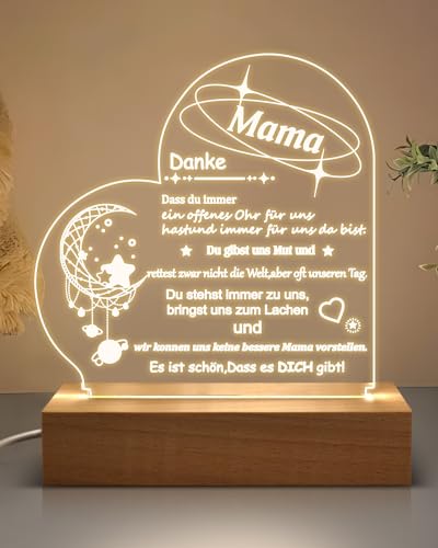 DJLLA Mama Geburtstagsgeschenk Geschenke für Mama Personalisierte Nachtlicht Lampe Beste Mama Geschenk Muttertagsgeschenk Weihnachtsgeschenke für Mama von DJLLA