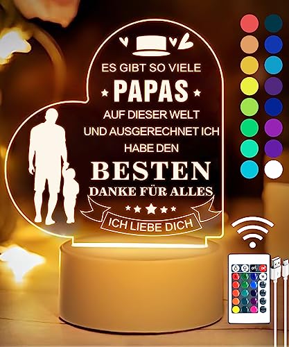 DJLLA Geschenk für Papa,Papa-Geburtstagsgeschenk,Weihnachten Geschenke für Papa,Personalisiert Geburtstagsgeschenk für Männer,Vatertagsgeschenk,Vater-Tochter-Geschenk,Thanksgiving-Weihnachten Geschenk von DJLLA