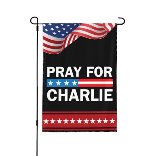 12 x 18 Beten Sie für Charlie Kirk Garten Flagge Banner für Yard Decor Keine Fahnenmast von DJNGN