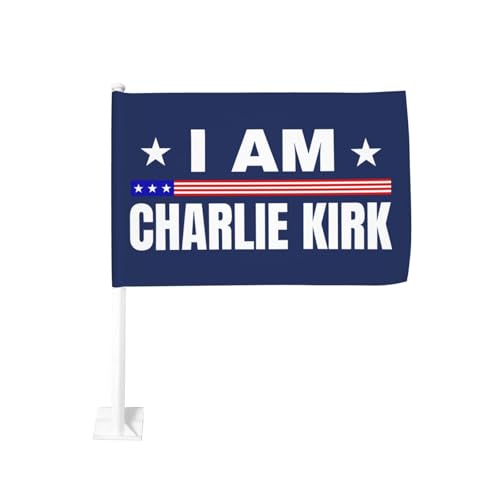 12 x 18 I AM Charlie Kirk Autoflagge Held Charlie Kirk Flaggen Doppelseitiges Dekorationsbanner für Auto LKW Kein Fahnenmast 12 x 18 I AM Charlie Kirk Autoflagge Held Charlie Kirk Flaggen Doppelseitiges Dekorationsbanner für Auto LKW Kein Fahnenmast von DJNGN