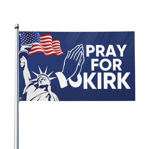 Beten Sie für Kirk Flagge Zeichen 4 x 6 Beten Sie für Charlie Kirk Flagge Banner für Yard Room Decor Kein Fahnenmast P20 von DJNGN