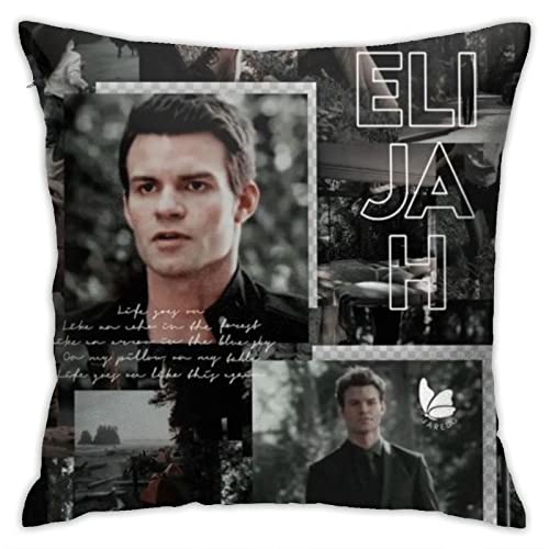 DJNGN Elijah Kissenbezug Mikaelson Quadratischer Kissenbezug Kissenbezug für Sofa, Couch, Schlafzimmer, Wohnzimmer, Büro, Zuhause, Auto, Dekoration, 45,7 x 45,7 cm von DJNGN