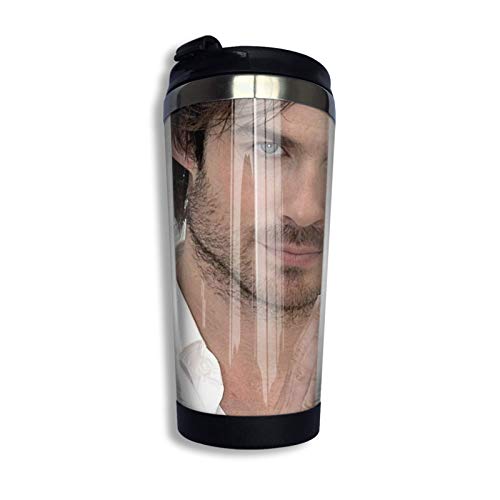 DJNGN Ian Somerhalder Damon Salvatore Kaffee Reisebecher Tasse doppelwandige rostfreie vakuumisolierte Becher aus Edelstahl 13,5 Unzen von DJNGN