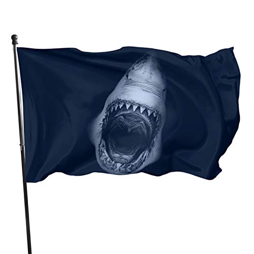 Gartenflagge Cool Shark Yard House Außendekoration Flaggen Banner für Terrasse Rasen 3x5 Ft von DJNGN