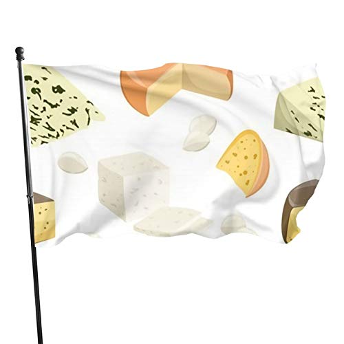 Gartenflagge Frische Milchprodukte Hofhaus Außendekoration Flaggen Banner für Terrasse Rasen 3x5 Ft von DJNGN