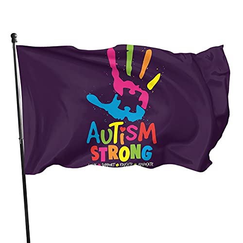 Gartenflagge Strong LOVE SUPPORT EDUCATE ADVOCATE Flagge Polyester mit 2 Messingösen Banner Lebendige Farbe und lichtbeständig Yard Flag Outdoor Yard Decor Flags 3x5 Ft von DJNGN