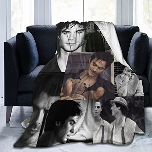 Ian-Somerhalder Kuschelige Plüsch-Thow-Decke, Flanelldecke, Bettwäsche, warmes Fleece, weiche Decke für Sofa, Couch, Wohnzimmer, Büro, Auto, Camp, Stranddecken, 60"x50" Ian-Somerhalder Kuschelige Plüsch-Thow-Decke, Flanelldecke, Bettwäsche, warmes Fleece, weiche Decke für Sofa, Couch, Wohnzimmer, Büro, Auto, Camp, Stranddecken, 60"x50" von DJNGN