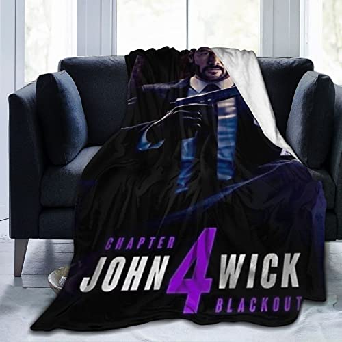 John Blanket Wick Überwurfdecke, ultraweiche, warme, gemütliche, Flauschige Flanelldecken für Couch, Schlafsofa, Wohnzimmer 50"x40" von DJNGN