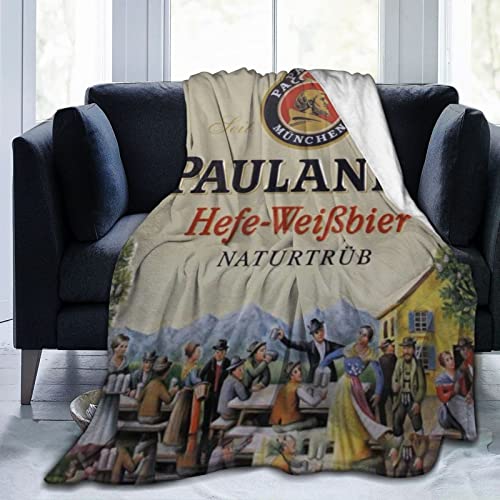 Kompatibel mit Paulaner Decke für Kinder und Erwachsene, warme Plüsch-Fleece-Decke für Bett, Stuhl, Couch, Sofa, Wohnzimmer, 60"x50" von DJNGN