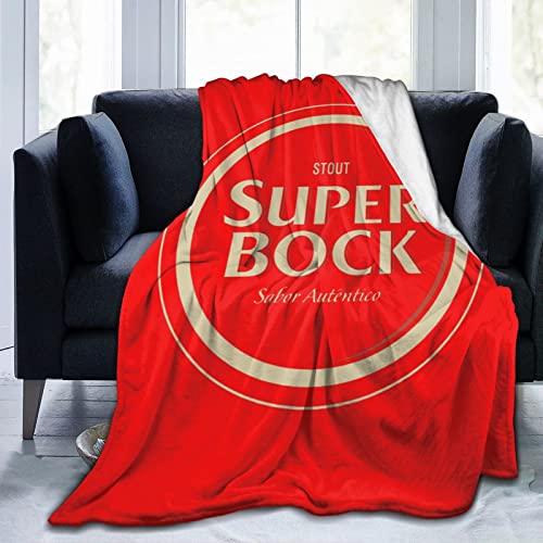 Kompatibel mit Super Bock Decke für Kinder Erwachsene, warme Plüsch-Fleece-Decke für Bett, Stuhl, Couch, Sofa, Wohnzimmer, 203,2 x 152,4 cm von DJNGN