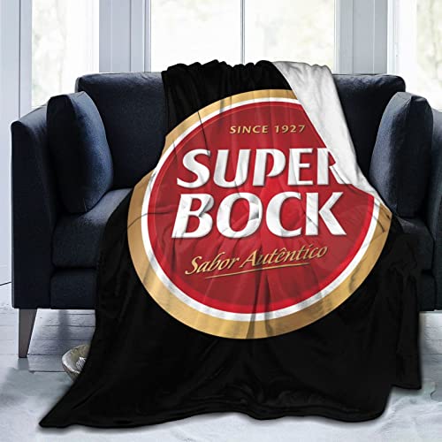 Kompatibel mit Super Bock Decke für Kinder Erwachsene, warme Plüsch-Fleece-Decke für Bett, Stuhl, Couch, Sofa, Wohnzimmer, 203,2 x 152,4 cm von DJNGN