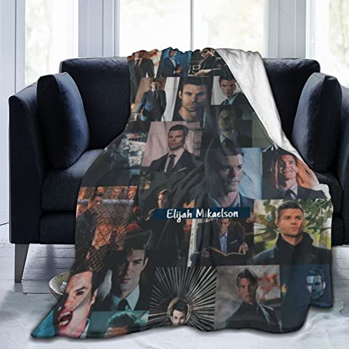 Kuschelige Plüsch-Elijah-Thow-Decke Mikaelson-Flanelldecke, Bettwäsche, warmes Fleece, weiche Decke für Sofa, Couch, Wohnzimmer, Büro, Auto, Camp, Stranddecken, 203,2 x 152,4 cm von DJNGN