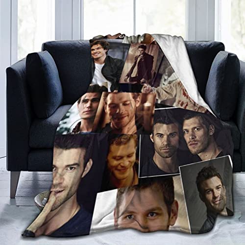 Kuschelige Plüsch-Elijah-Thow-Decke Mikaelson-Flanelldecke, Bettwäsche, warmes Fleece, weiche Decke für Sofa, Couch, Wohnzimmer, Büro, Auto, Camp, Stranddecken, 203,2 x 152,4 cm von DJNGN