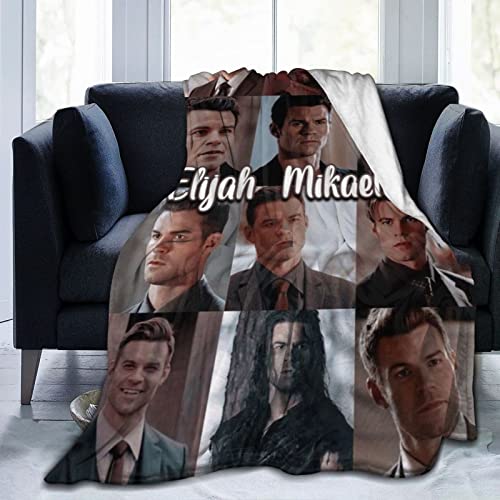 Kuschelige Plüsch-Elijah-Thow-Decke Mikaelson-Flanelldecke, Bettwäsche, warmes Fleece, weiche Decke für Sofa, Couch, Wohnzimmer, Büro, Auto, Camp, Stranddecken, 60"x50" von DJNGN