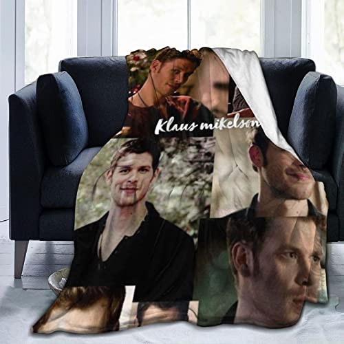 Kuschelige Plüsch-Klaus-Thow-Decke Mikaelson-Flanelldecke, Bettwäsche, warmes Fleece, weiche Decke für Sofa, Couch, Wohnzimmer, Büro, Auto, Camp, Stranddecken, 127 x 102 cm von DJNGN