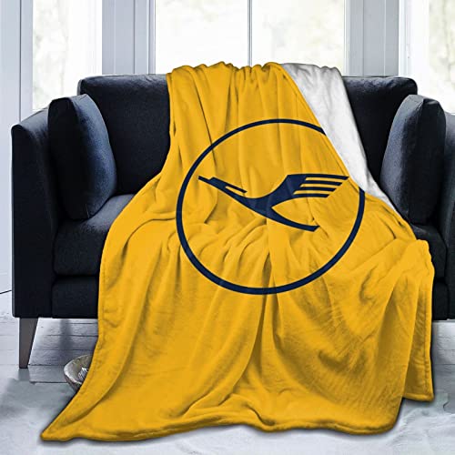 Überwurf Flanelldecken für Lufthansa Bed Chair Couch Sofa Warm Cosy Soft Fleece Blanket Geschenke für Kinder Erwachsene 80"X60" von DJNGN
