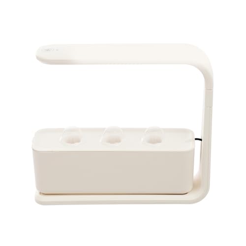 DJOAIUYF Hydroponisches,LED Wachsen Licht Anzuchtsystem, 3 Löcher Pflanzenlampe Hydroponik Pflanzer,1.6L Wassertank,Eingebauter Timer (Weiß) von DJOAIUYF