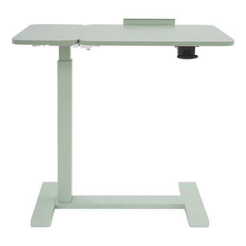 DJOAIUYF Mobiler Schreibtisch,Laptoptisch Schreibtisch,Stehtisch 66-104 cm höhenverstellbar 0-60° Winkelverstellung,Mobiler Stehpult,Stehschreibtisch mit Sicherheitsriegel (Grün) von DJOAIUYF