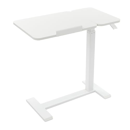 DJOAIUYF Mobiler Schreibtisch,Laptoptisch Schreibtisch,Stehtisch 66-104 cm höhenverstellbar 0-60° Winkelverstellung,Mobiler Stehpult,Stehschreibtisch mit Sicherheitsriegel (Weiß) von DJOAIUYF