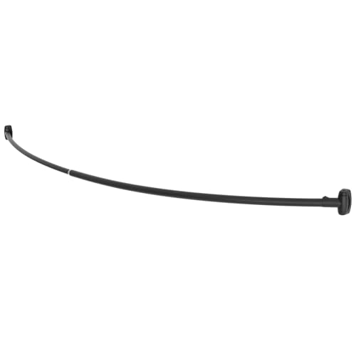 Duschvorhangstange Rundbogen Halterung,Edelstahl Duschvorhangstangen,Duschstange Winkelstange für Badewanne/Badezimmer,Duschstange Gebogene,122-183cm, Tragfähigkeit 11.34kg (Schwarz) von DJOAIUYF