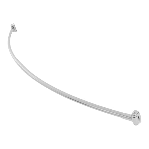 Duschvorhangstange Rundbogen Halterung,Edelstahl Duschvorhangstangen,Duschstange Winkelstange für Badewanne/Badezimmer,Duschstange Gebogene,122-183cm, Tragfähigkeit 11.34kg (Silber) von DJOAIUYF