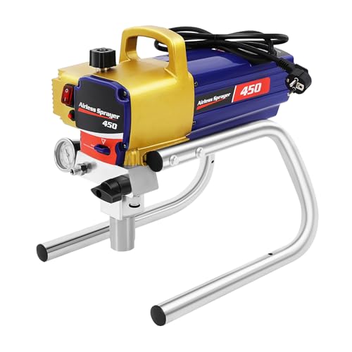 Farbsprühsystem Airless Farbsprühgerät Sprühfarbe Spritzgerät Putz Gipsspachtel 0.15mm~0.43mm Max. Durchflussmenge 2,2L/min 1500W 22Mpa Für Latexfarben, Lacke von DJOAIUYF