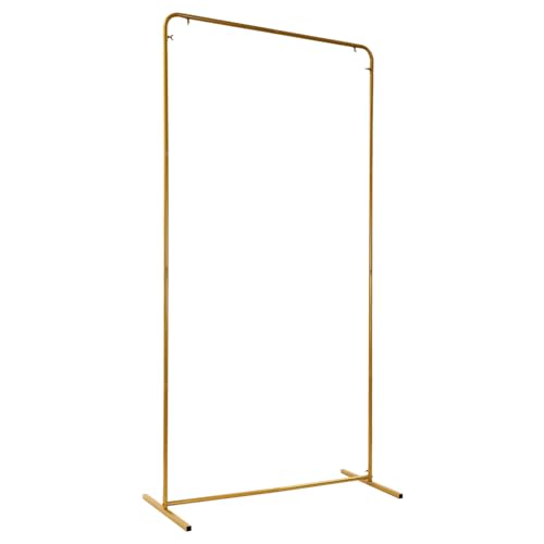 Hochzeitsbogen,Ballonbogen Ständer,Blumenrahmen Hintergrund,Gartenbogen,Hochzeitsständer mit Sechskant-Schlüssel und Stoffabdeckung,H-förmige Bodendesign 1 * 0.5 * 2 m (Gold, Blau) von DJOAIUYF