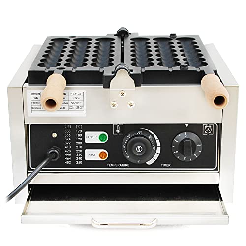Waffelbecher 1500W Waffelpfanne,Teflon Waffelpommes Maker,Waffel Ball Maker,Kommerzielle und Hause Edelstahl Antihaft-Pfanne Elektrisch Waffelbissen Bubble für gefüllte waffeln von DJOAIUYF
