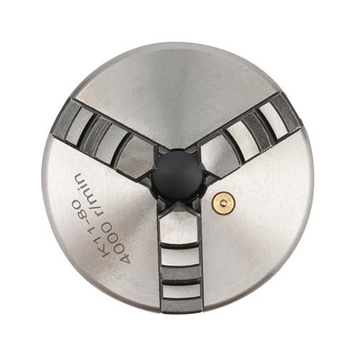 Präzisions 3 Backenfutter 80/100/125mm Dreibackenfutter Drehbankfutter HT300-Material Spannfutter Selbstzentrierend Chuck Drechselmesser Drechselzubehör Drechselbank Drechsel (TypC) von DJOAIUYF