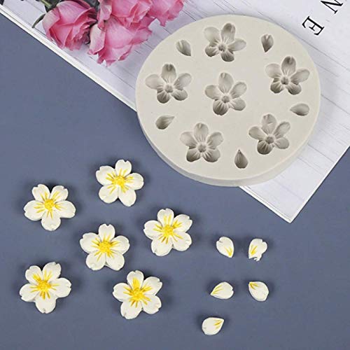 DJSK Sakura Kirschblüten Silikonform Zuckerhandwerk Schokoladensilikonform Cupcake Fondant Dekorationswerkzeuge Kuchen Kaugummipaste Form von DJSK