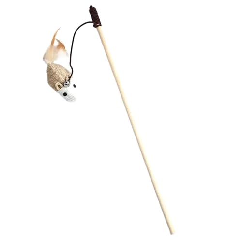 DJSKLDF Katzenangel 1PC Teaser Feather Toys Kitten Funny Colorful Rod Cat Wand Wood Pet Interactive Stick Supplies(Color2) von DJSKLDF